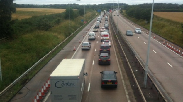 Heavy traffic as festival goers head to V