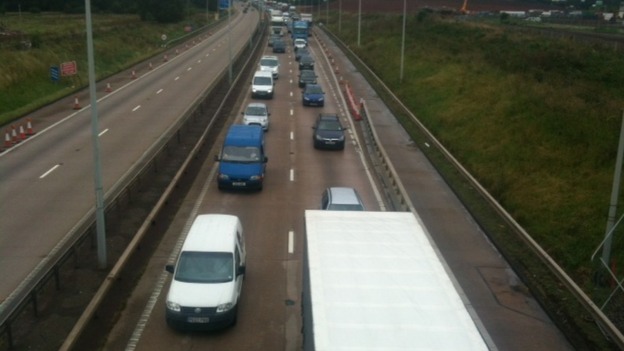 Heavy traffic as festival goers head to V