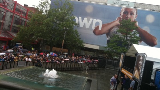 Crowds gather for Jess Ennis homecoming