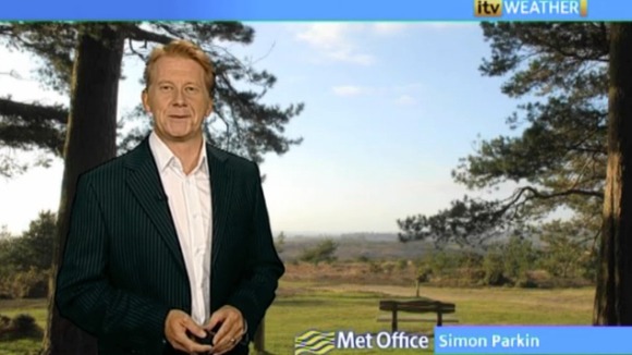 Simon Parkin in front of weather photo