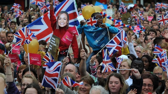 Fans at Jessica Ennis' homecoming