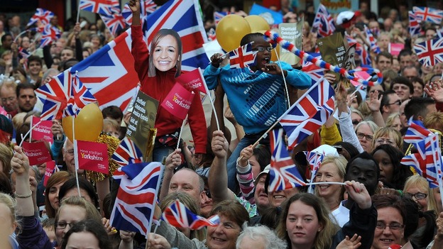 Fans at Jessica Ennis' homecoming