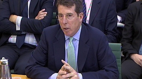 Former Barclay's CEO Bob Diamond giving evidence at the Treasury Select Committee last month