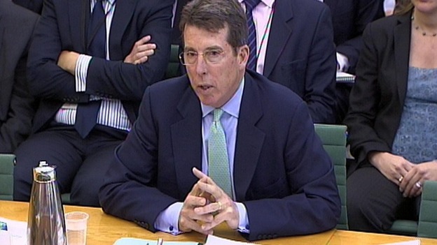 Bob Diamond giving evidence to the Treasury Select Committee in July
