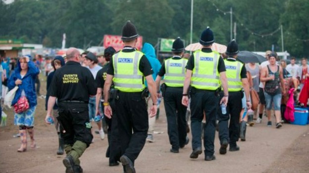 Police on duty at V Festival