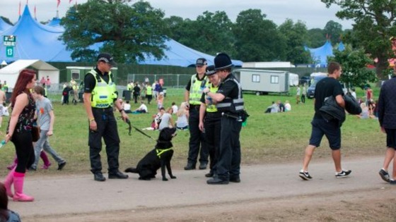Police on duty at V Festival