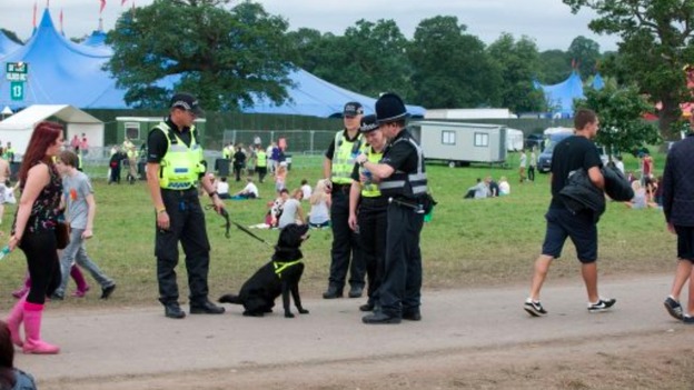 Police on duty at V Festival