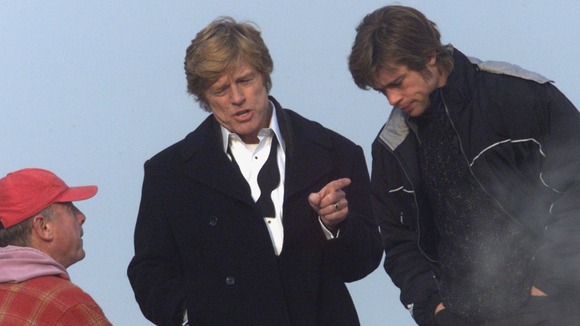 Tony Scott with Brad Pitt and Robert Redford