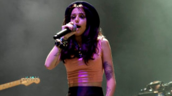 Cher Lloyd performing at V Festival yesterday.