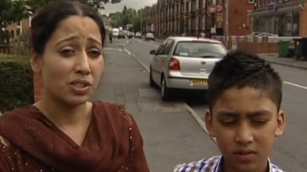 The children's auntie Azra Rafique (left) and cousin Shazad Azeem.