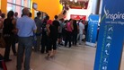 Hundreds of people visited the sports village this afternoon