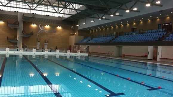 The swimming and diving pool