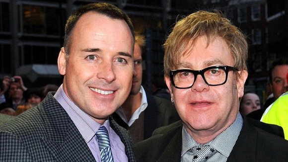 Sir Elton John and partner David Furnish