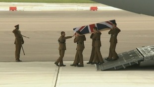 The repatriation at RAF Brize Norton