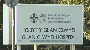 Glan Clwyd Hospital sign
