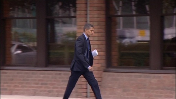 Chris Hughton appeared in court this morning charged with failing to disclose the name of the driver of his car
