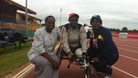Dedeline in her new racing wheelchair