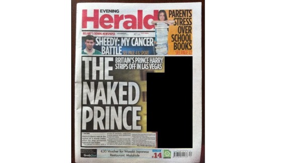 Prince Harry naked pictures The Evening Herald