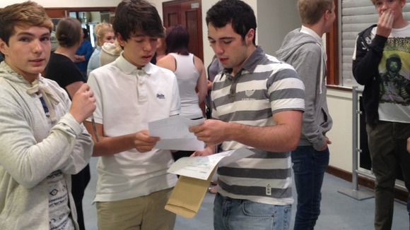 Students at Mildenhall College get their exam results