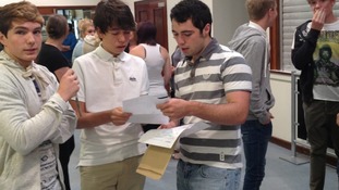 Students at Mildenhall College get their exam results