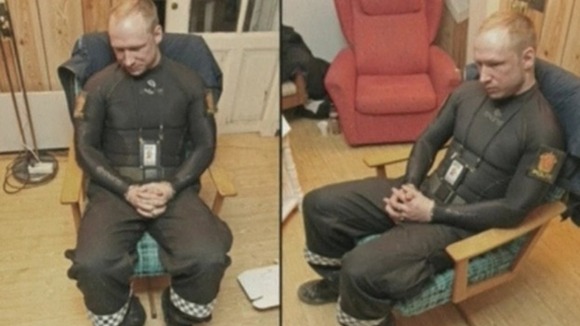 Anders Breivik following his arrest on Utoya island in July last year