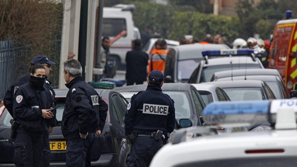 Police officers in Toulouse