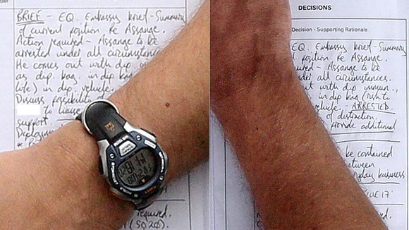 Assange police instructions