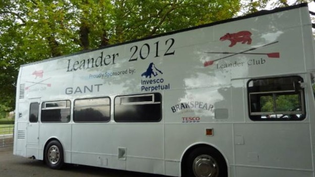 The bus is ready for the Olympic street party 