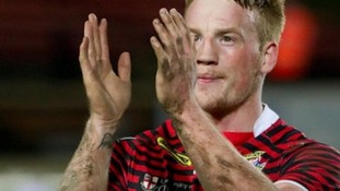 Chris Riley playing for Warrington