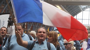 French Paralympic team arrive in London.
