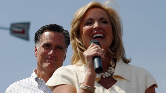 Ann Romney at a campaign rally in Michigan