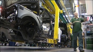 Land Rover's on the production line in the West Midlands