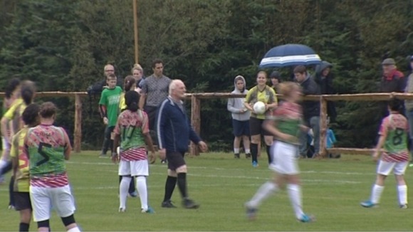 Football in the forest