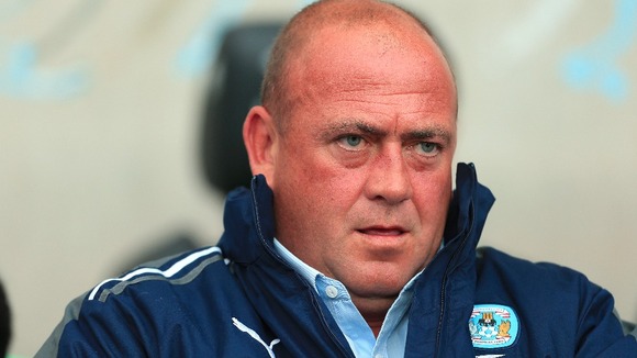 Coventry City's manager Andy Thorn during the npower Football League One match against Bury at the Ricoh Arena,