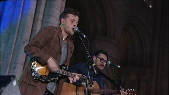 Barrie and Ross on stage