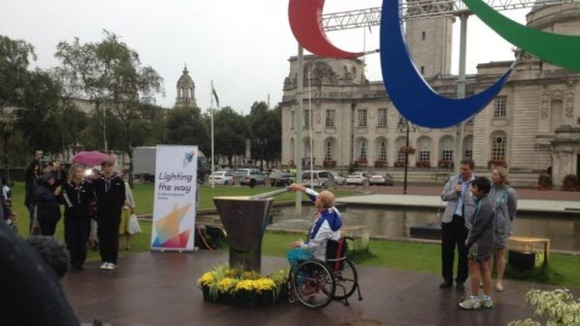 Simon Richardson lights the flame