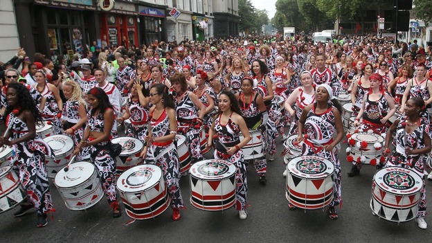 Performers during the Notting Hill Carnival