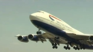 A British Airways plane takes off from Heathrow