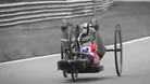 A Team GB hand cyclist trains at Brands Hatch 
