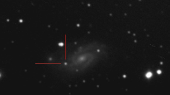The second "supernova'' exploding star discovered in less than two years by amateur astronomer Dave Grennan