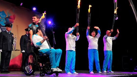 The four flames unite at Stoke Mandeville