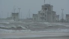 The Harbormaster's building in Gulfport Mississipi flying hurricane flags