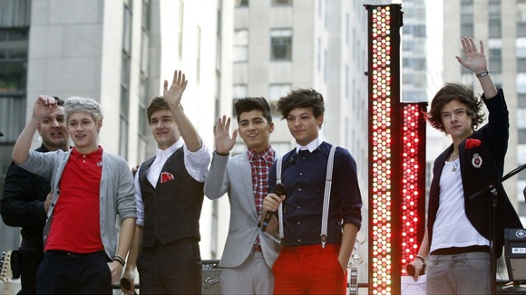 One Direction pose after performing on NBC's 'Today' show in New York earlier this month