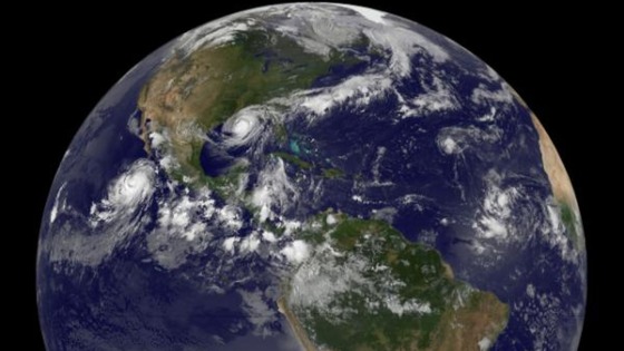 Even from high above the Earth, Hurricane Isaac is still clearly visible as it heads the US Gulf