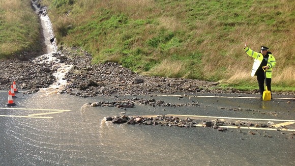 Rocks over the road