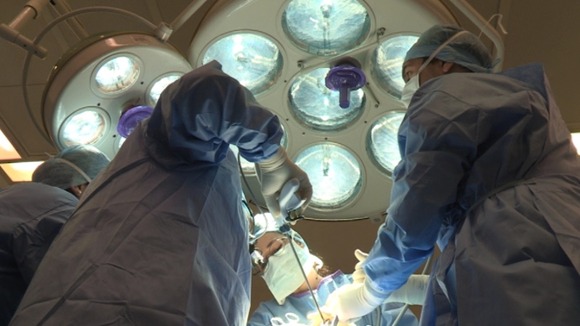 Operation involving a donated kidney