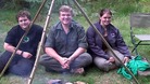 Rob Challinor, sister Kelly-Ann and Ray Mears