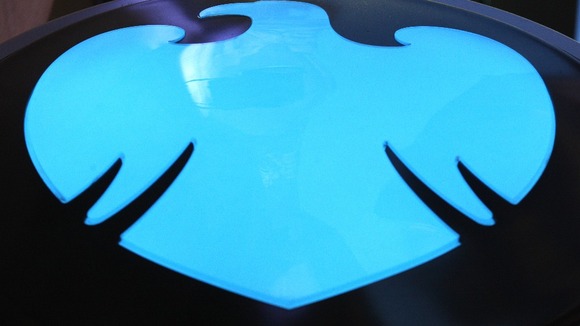 Barclays logo in London's financial district