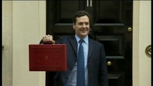 George Osborne with his Budget briefcase