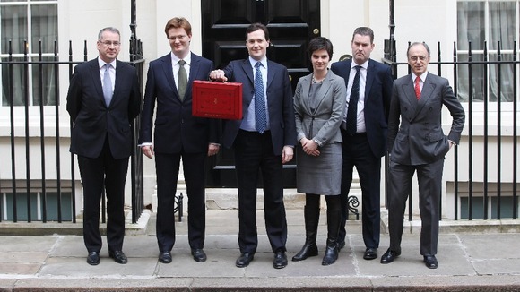 Treasury ministers outside 11 Downing Street